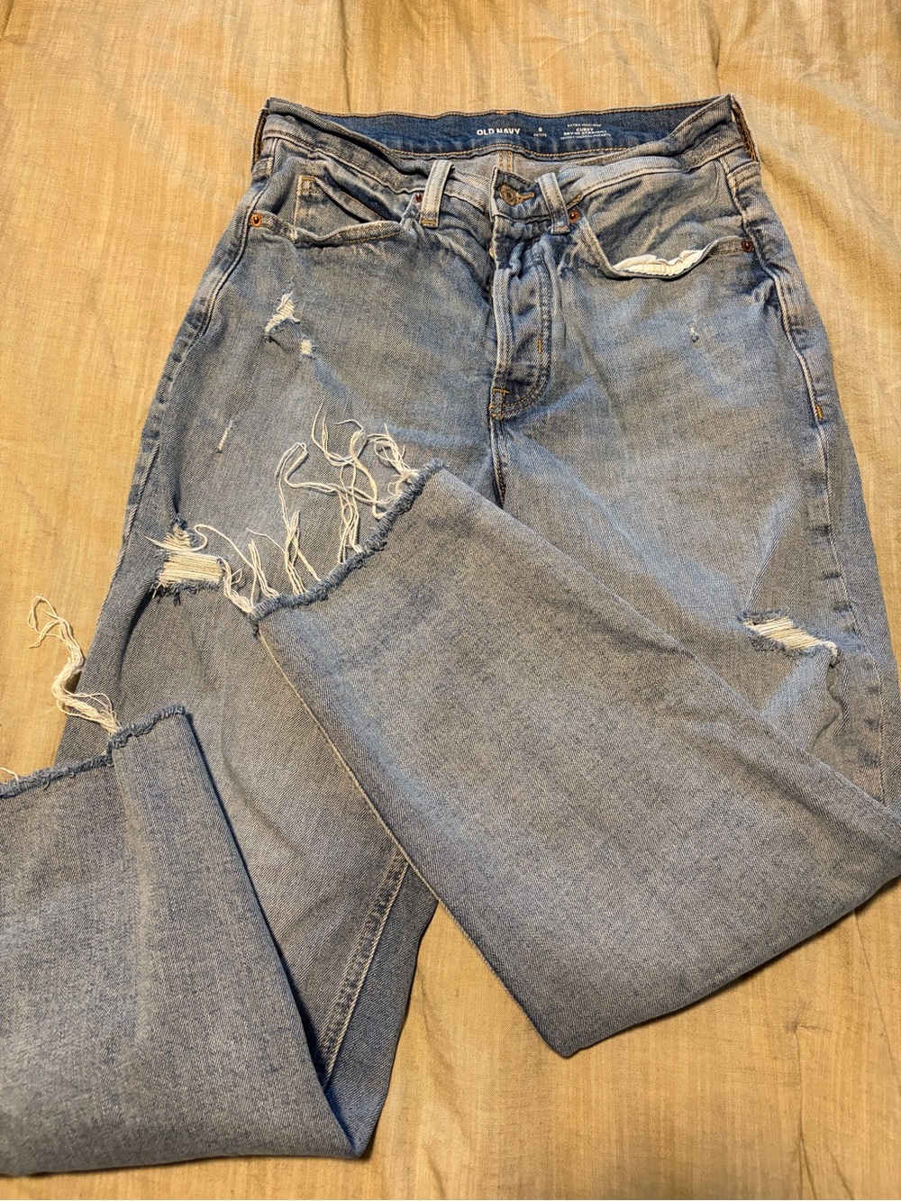 Old Navy Light Blue Ripped Boyfriend Jeans